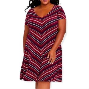 Flattering Jersey stripped dress